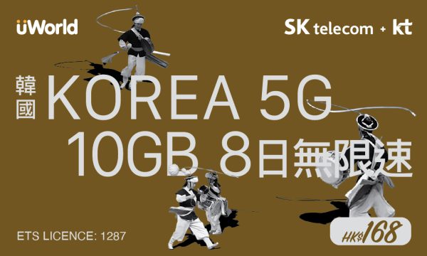 Korea 5G 10GB 8 Days Prepaid Sim Card