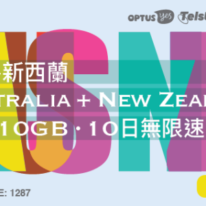 Australia + New Zealand 5G 10GB 10 Days Unlimited Speed Prepaid Sim Card