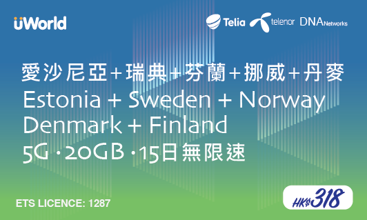 Nordic-5 5G 20GB 15 Days Unlimited Speed Prepaid Sim Card